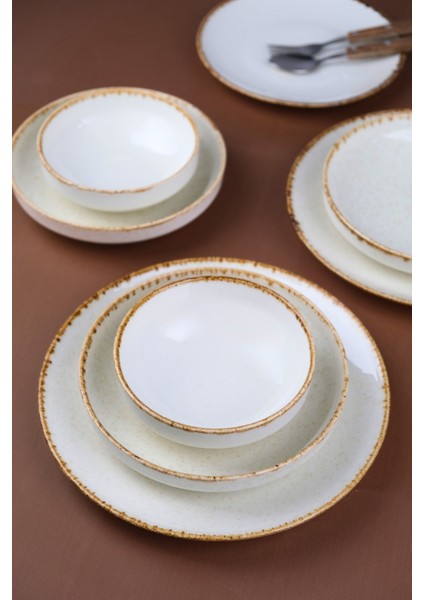 Porselen Sofia Vena Tarçın Yemek Takımı 6 Kişilik 24 Parça S302451103 fırsatları