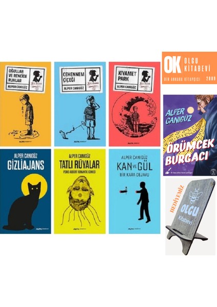 Alper Canıgüz Tüm Kitapları 7 Kitap Set / Oğular ve Rencide Ruhlar - Cehennem Çiçeği - Örümcek Burgacı