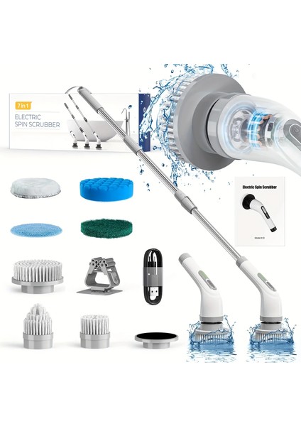 Yeni Nesil 7 Temizleme Başlıklı Dijital - Banyo-Mutfak-Araç Temizlik Fırçası Seti (4989) fiyatları