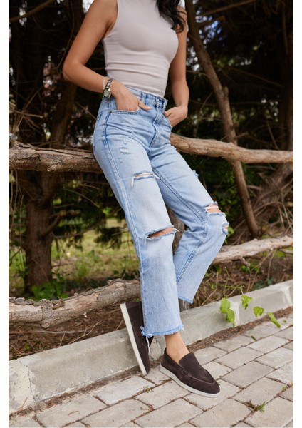 Amor Kadın Tutun Nude Gercek Suet Loafer Ayakkabı fiyatları