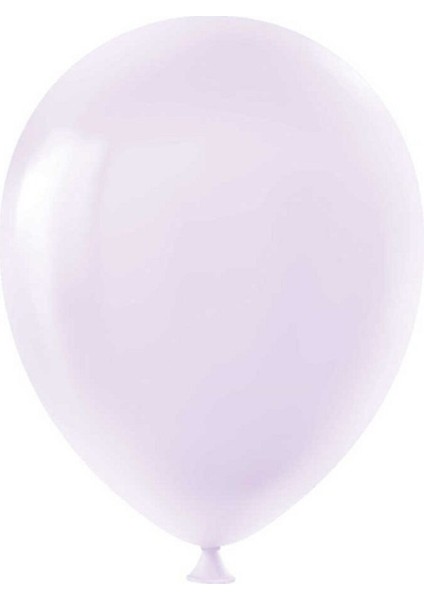 Pastel Makaron Balon Baskısız (100 'lü) Mor