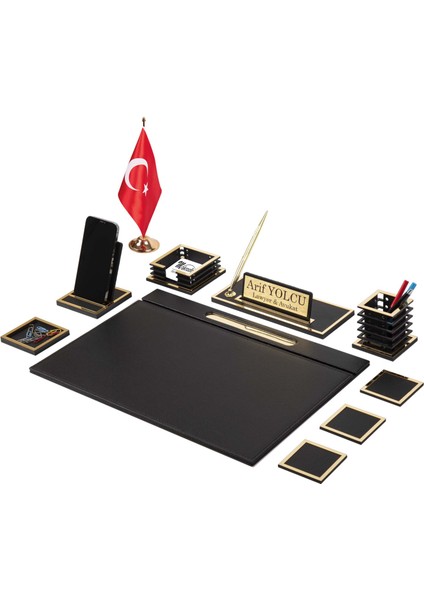 Lina Sümen Takımı 10 Parça Siyah Full Set