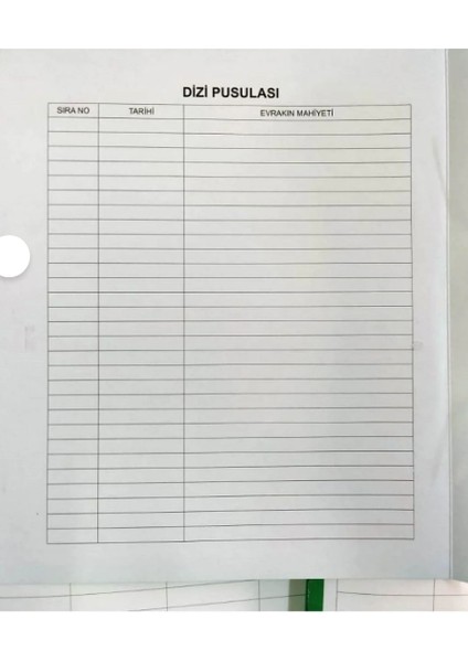 Dava -Avukat- Baro - Hukuk Dosyası Yeşil-Beyaz 50 Li indirimleri