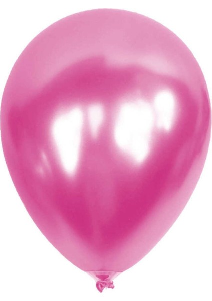 Metalik Balon Baskısız (100 'lü) Pembe