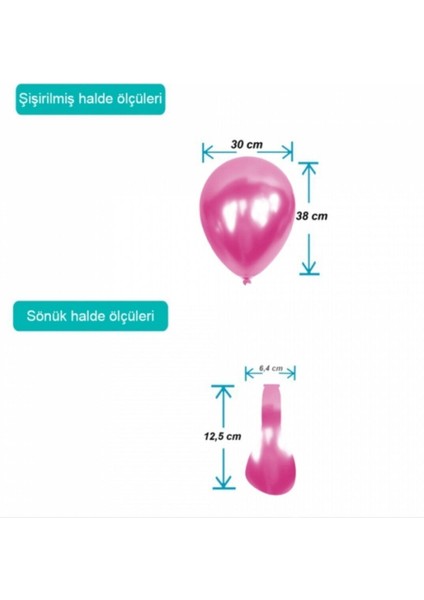 Metalik Balon Baskısız (100 'lü) Pembe fiyatları
