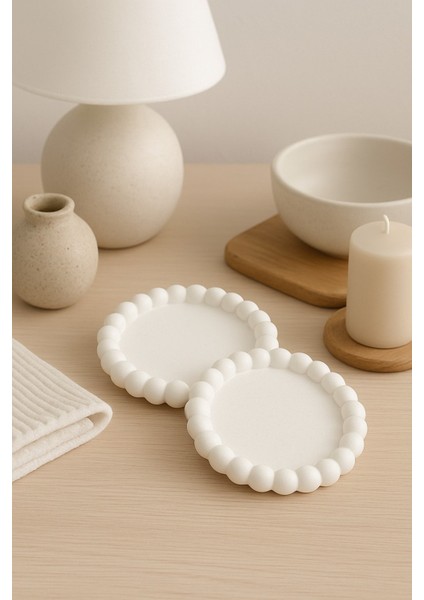 Şekilli Yuvarlak Bubble Dekoratif Tabak