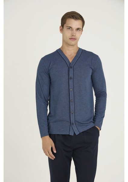 Mdb Kocabey 9225 Erkek V.yaka Boydan Düğmeli Pijama Takım