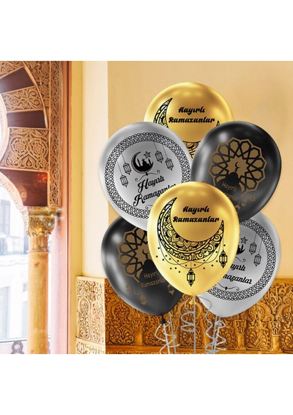 Ramazana Özel Baskılı Metalik Balon 20LI