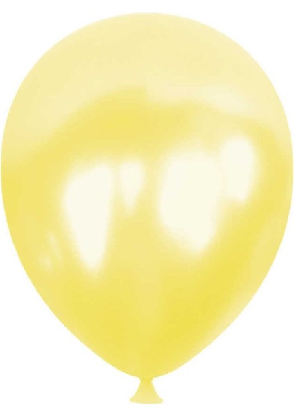 Metalik Balon Baskısız (100 'lü) Açık Sarı
