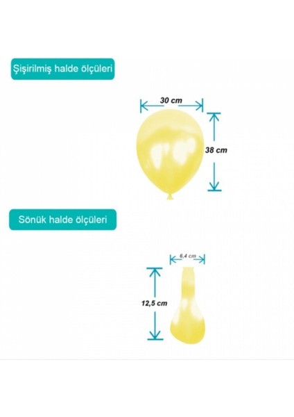 Metalik Balon Baskısız (100 'lü) Açık Sarı fiyatları