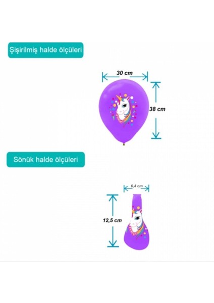 Lisanslı Balon (100 'lü) Rainbow Unicorn fiyatları