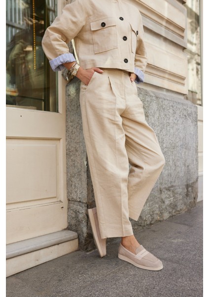 Monti Kadin Kahve Gercek Suet Loafer Ayakkabi fiyatları