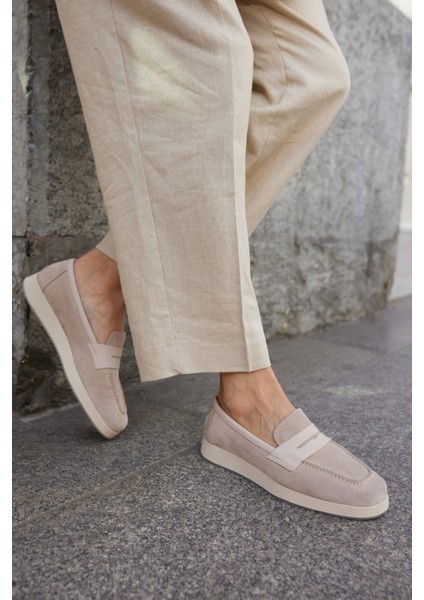 Monti Kadin Kahve Gercek Suet Loafer Ayakkabi fırsatları