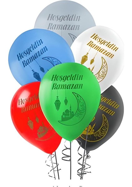 Hoşgeldin Ramazan Baskılı Pastel Balon 100 Adet 11"