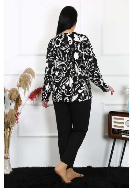 Kadın Büyük Beden Penye Uzun Kol Pijama Takım fırsatları