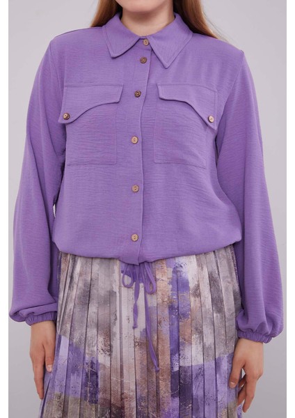 MOR-LİLA Bel Büzgülü Etek Takım fırsatları