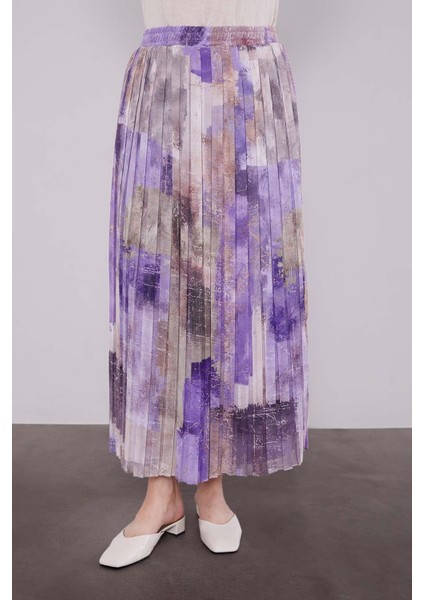 MOR-LİLA Bel Büzgülü Etek Takım indirimleri