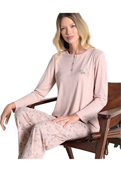 Over Sleep 3119 Kadın Melisa Büyük Beden Pijama Takımı