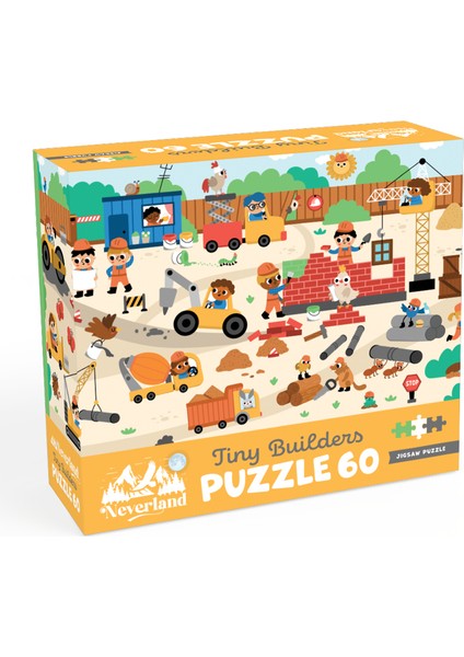 60 Parça Çocuk Puzzle - Tıny Buılders (Minik Inşaatçılar)