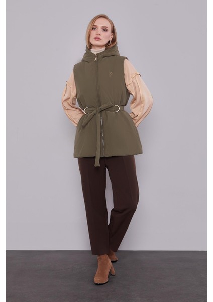 Haki-Bej Yelekli Sweat Spor Takım