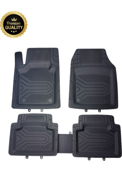 Toyota Auris 2007-2013 3D Havuzlu Titanyum Siyah Oto Paspas