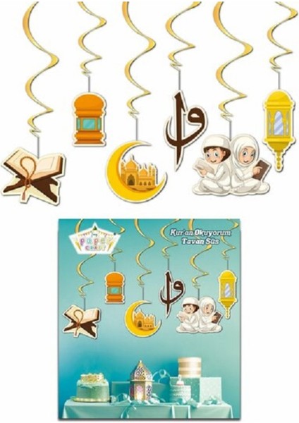 Kuran Okuyorum 6'lı Tavan Süs