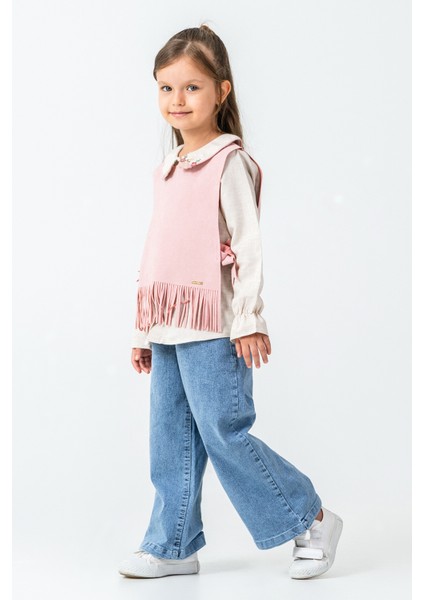 Yakası Tavşan Nakışlı Kız Çocuk 3\'lü Takım - 26K 4473