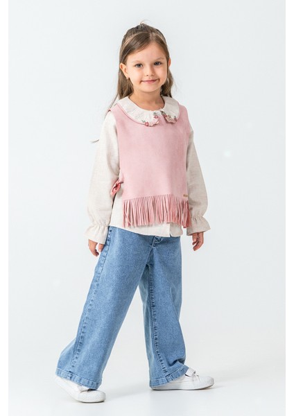 Yakası Tavşan Nakışlı Kız Çocuk 3\'lü Takım - 26K 4473 modelleri