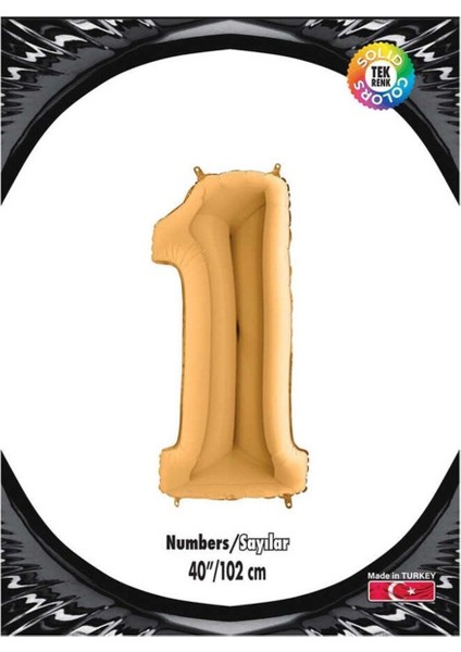 1 Gold 40 Inch Folyo Balon