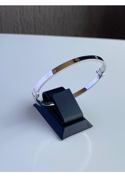 14 Ayar Altın Taş Detaylı Beyaz Cartier