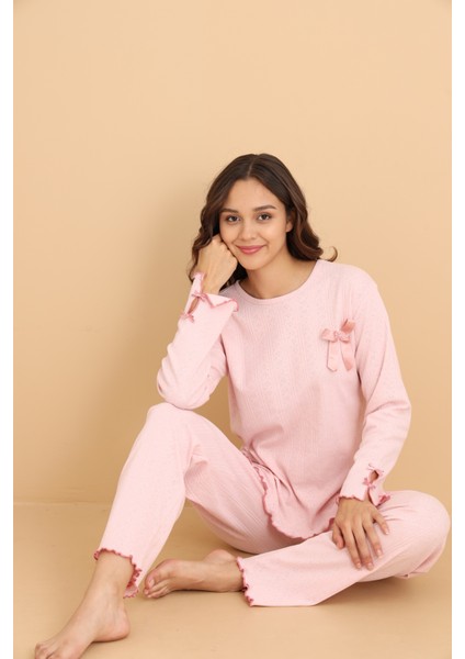 MR-8604 Pointel Kumaş Mevsimlik Günlük Kadın Pijama Takımı fiyatları