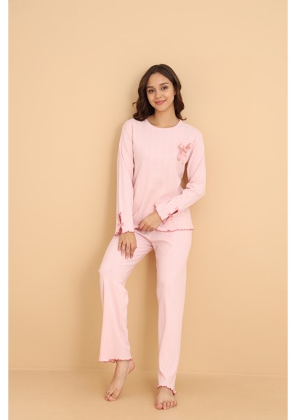 MR-8604 Pointel Kumaş Mevsimlik Günlük Kadın Pijama Takımı fırsatları