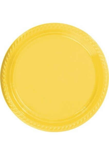 Plastik Tabak, Bardak, Çatal Set 48 Kişilik Sarı - Kırmızı