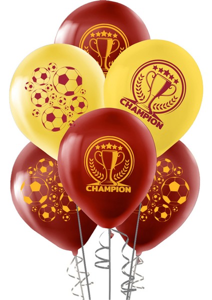 Pastel Balon Baskılı 100LÜ -Champion Kırmızı-