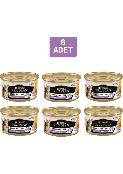 Baby And Kitten 85 gr 6 Adet Tavuklu Yavru Kedi Konservesi