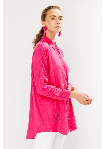 Kendinden Desenli Tunik-Fujya