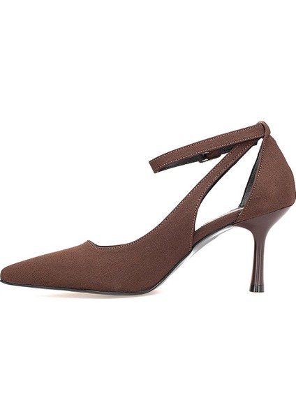 Elit 25KMST1117Z Kadın Klasik Topuklu Ayakkabı Kahverengi modelleri