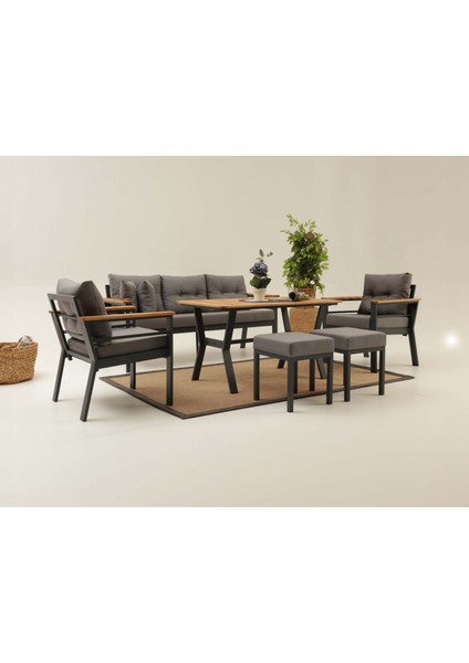 Kamelya Bahçe Koltuk Takımı Antrasit