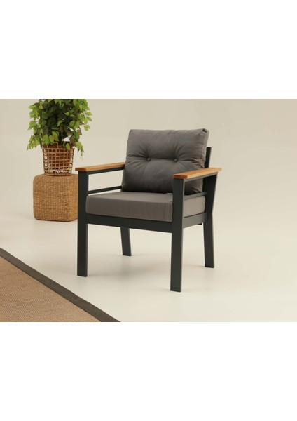 Kamelya Bahçe Koltuk Takımı Antrasit