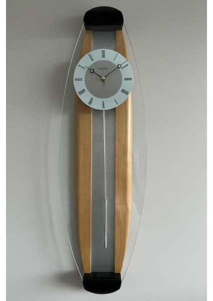 Dikdörtgen Camlı Sarkaçlı Modern Tasarım Duvar Saati modelleri