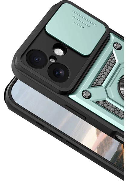 Lvsqvr Newface Apple Iphone 17 Pars Lens Yüzüklü Silikon - Yeşil modelleri