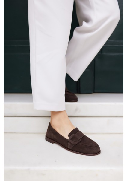 Tiny Kadın Kahve Gercek Suet Loafer Ayakkabi fiyatları