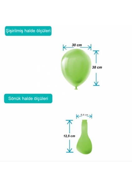Pastel Balon Baskısız (100 'lü) Yeşil fiyatları