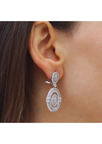 Baget Oval Işıltı Gümüş Küpe fiyatları