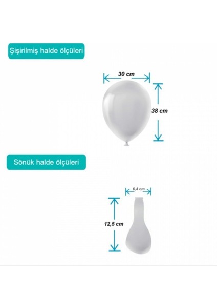 Pastel Balon Baskısız (100 'lü) Gri fiyatları