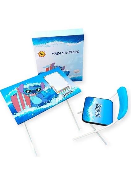 Stitch Masa Sandalye Seti Ders Çalışma Masası Çocuklar Için