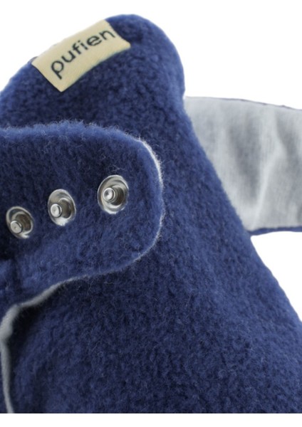 Lacivert, Organik Pamuk Astarlı, Bebek Pandufu, Kaydırmaz Tabanlı Ilk Adım Ev Patiği