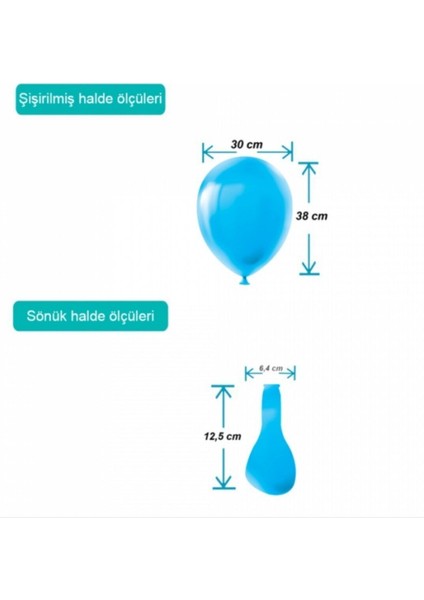 Pastel Balon Baskısız (100 'lü) Mavi fiyatları