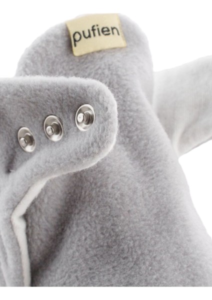 Gri, Organik Pamuk Astarlı, Bebek Pandufu, Kaydırmaz Tabanlı Ilk Adım Ev Patiği