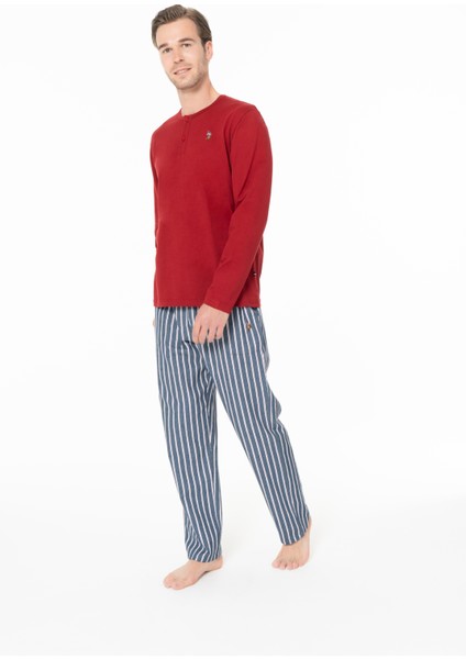 Erkek Bordo Pijama Takım